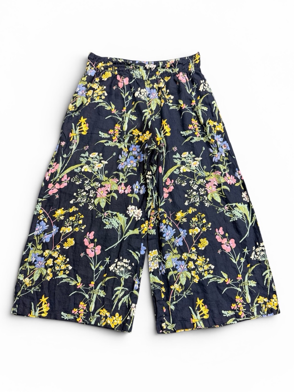 Anthropologie Somerset Linen Pants Pull-On Floral Print Large - Picture 2 of 11